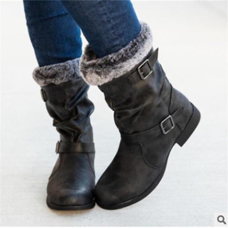 

Fashion New Style Popular Fluffy Fur Boots Winter Fashion Sexy Faux Fox Fur Snow Ladies Furry Warm Cotton Boots Female Outdoor Ski Boots 35 чёрный