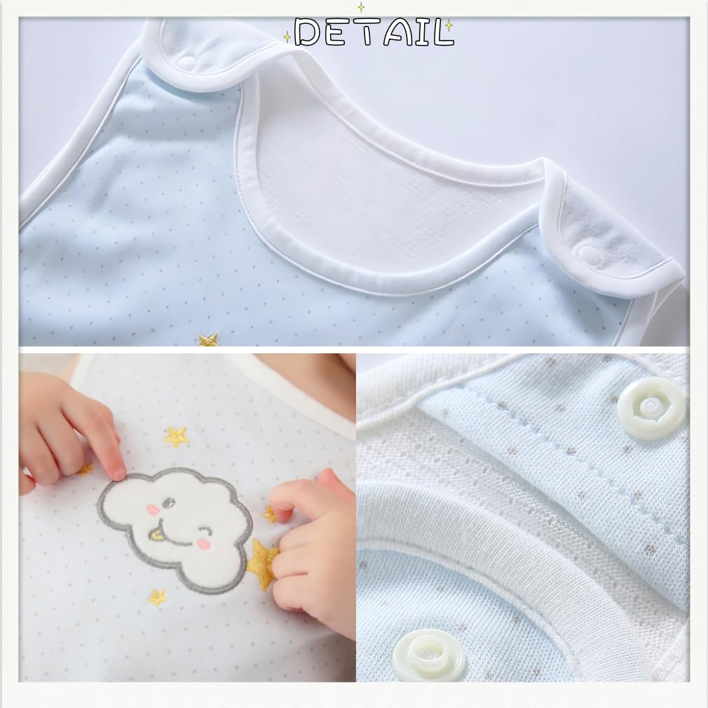 MARBEINE Baby Fits Perfect for Spring and Years Breathable Cotton Sleeping Perfect for Naps and Keeps You Warm Sleeper, Sleeveless, 66-100cm, Summer,