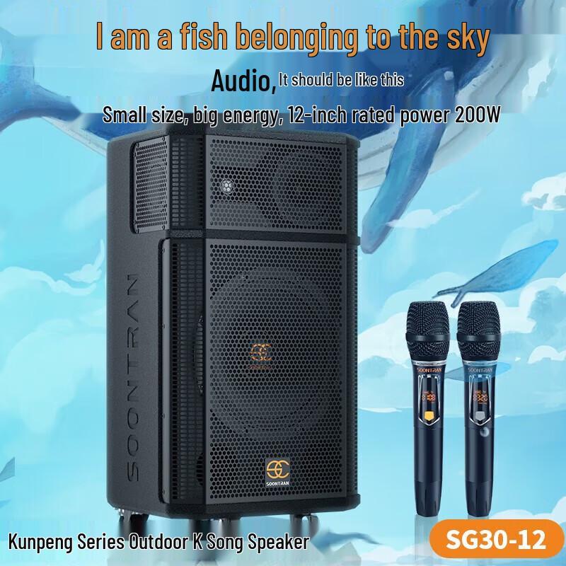 Songchuan Kunpeng SG30-12 Portable Outdoor Karaoke Speaker CN Plug (adapter Included) (CN Version)
