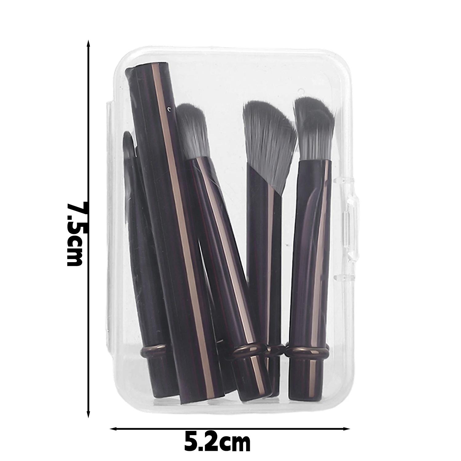 

Portable Makeup Brush Head Soft Eyeshadow Eyeliner Lip Liner Brushes Travel Replacement Brush Mini Detail Eye Makeup Tools кавовий