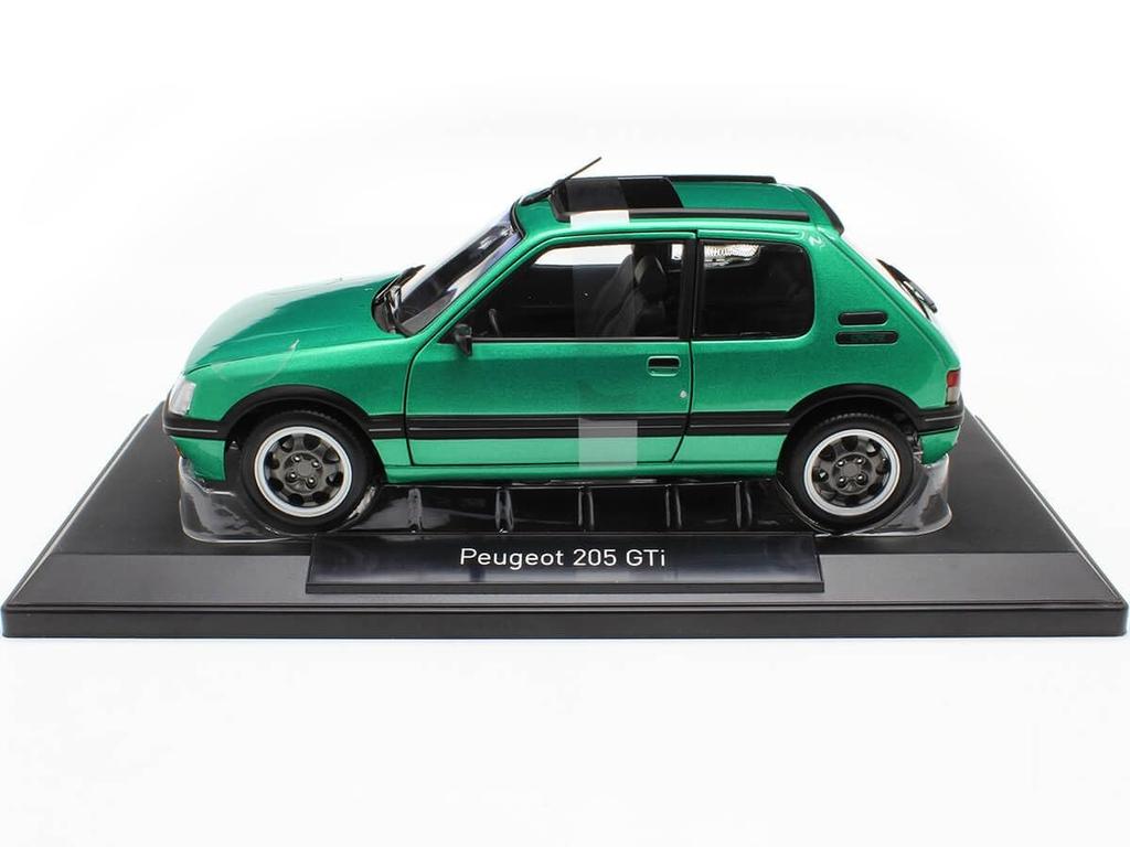 Norev Maßstab Peugeot 205 GTi Griffe 1991 Grün Dach Fenster 1/18