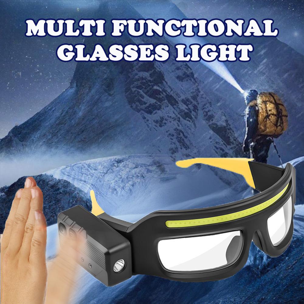 Reflektor Regulowany Oświetlenie Zabezpieczające Miejsca Pracy 5 Trybów Sterowanie Czujnikiem Fal Latarka Wysoka Jasność Wodoodporny do Użytku Zewnętrznego