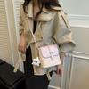 Niche Cute Bucket Bag Women's Fashion Hairball Pendant New Trendy Summer Versatile Single Shoulder Messenger Bag Commuter Bag