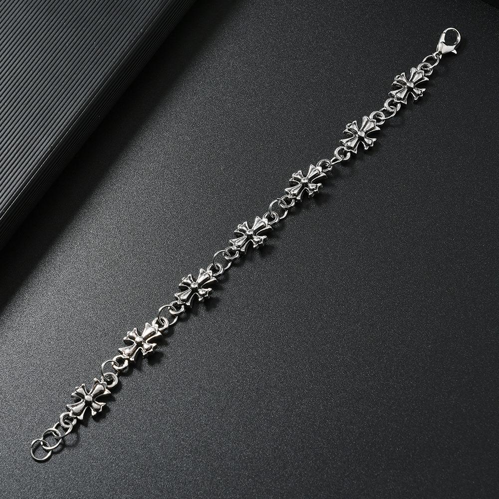 Gothic Cross Bracelet For Men Women Vintage Floral Hip Hop Rock European American Trends Party Gift 130 Char