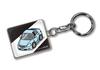 Chaveiro Personalizado MKJP Honda Inspire UC1 Carro Preto Cor Base Azul Claro