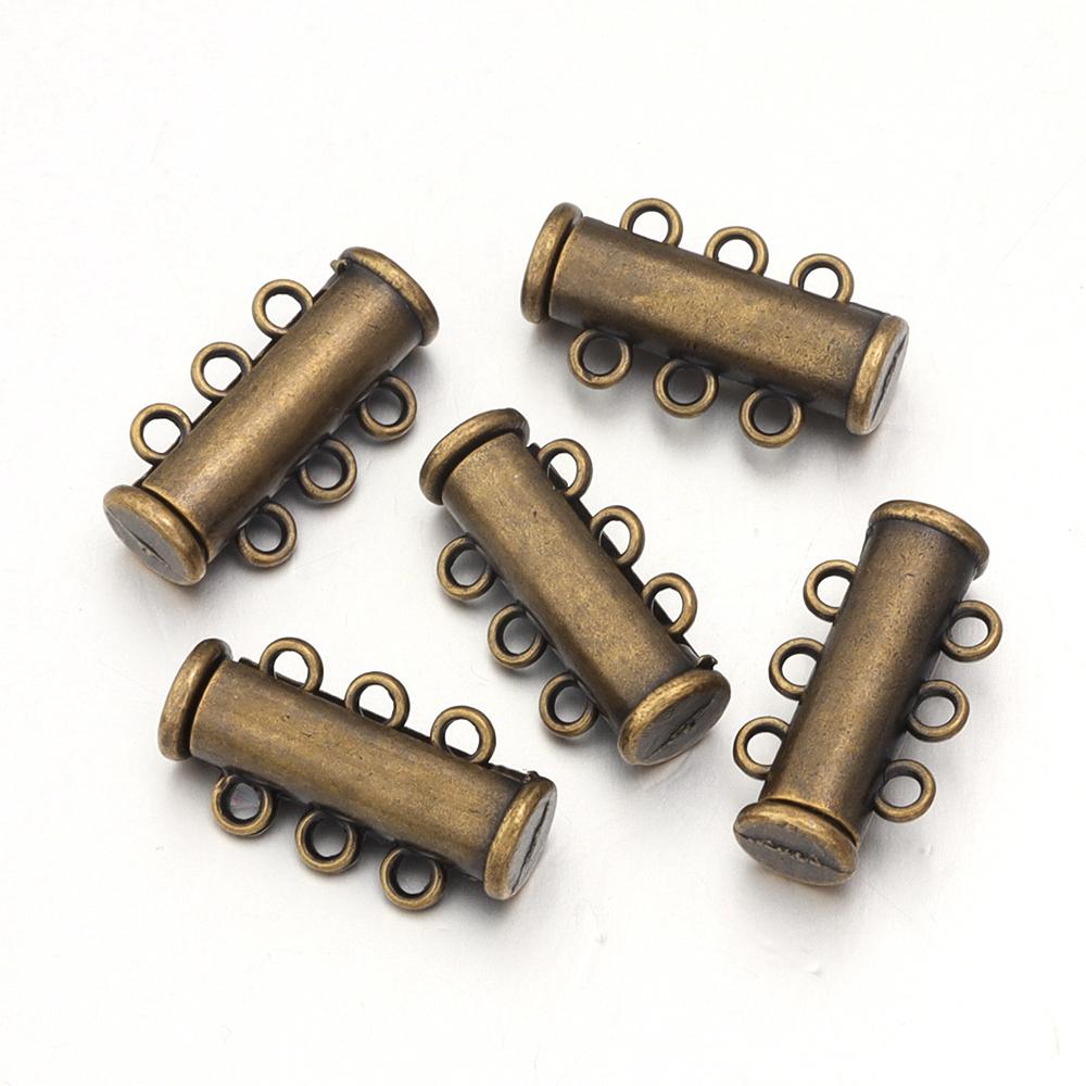 5Pcs 2/3/4/5/6/8 Holes Strong Magnetic Clasps Slide Tubes Lock Clasp Connectors DIY Bracelet Necklace Buckle Hook Jewelry Making