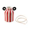 Double Handle Striped  Flower Pot INS Wall Mounted Planter Hydroponic Vase  Housewarming Gift