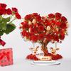 Elegant 2D Rose Flower Tree Acrylic Ornament Tabletop Art For Wedding Parties Centerpieces Decors Anniversary Gift