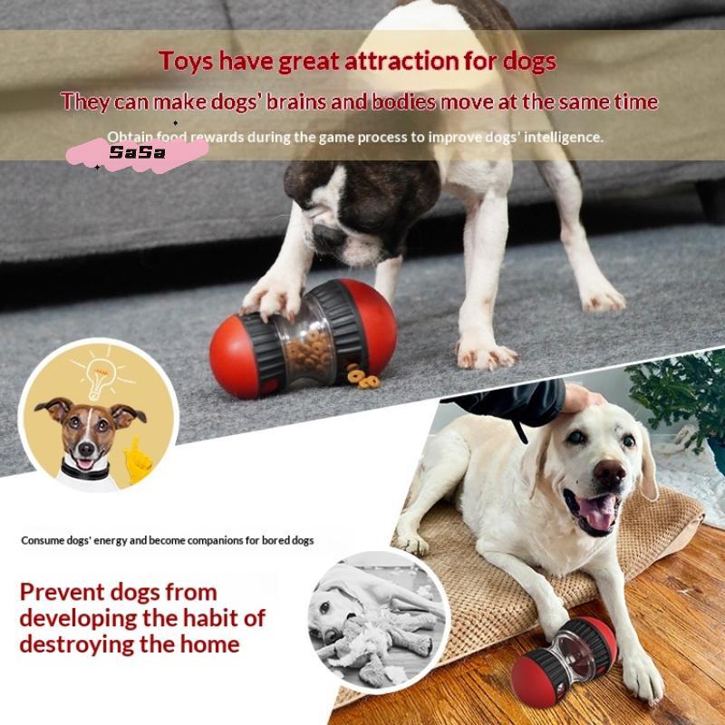 Durable Dog Puzzle Toy with Elliptical Track Rolling Food Ball That Increases Intelligence Interactive Leaky Treat Dispenser