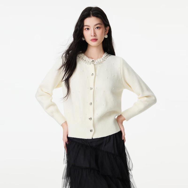 FivePlus Women's Hand-Beaded Knit Cardigan