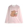 Capybara Kids Crewneck Sweatshirt My Spirit Animal Soft Cartoon Print Comfy Unisex Casual Wear for Boys & Girls