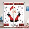 2pcs,Curtains Cute Santa Claus Christmas Chic Curtains&Drapes Versatile Durable Polyester Curtains All Seasons for Living Room,