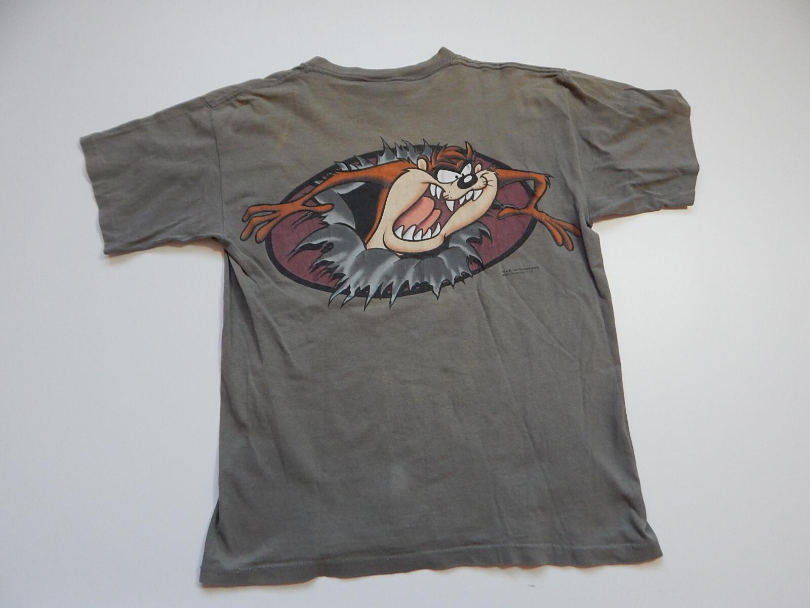 vintage 90s taz looney tunes warner bros changes boxy faded tee size medium XL