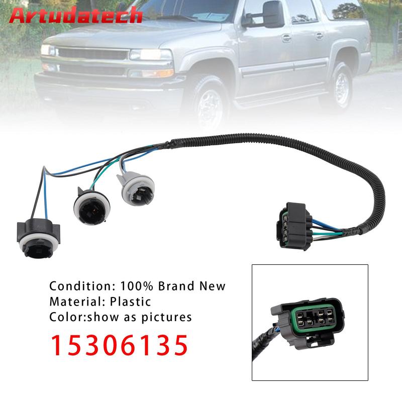 Artudatech Rear Left Tail Light Wiring Harness 15306135 For Tahoe Yukon Suburban Car Accessories