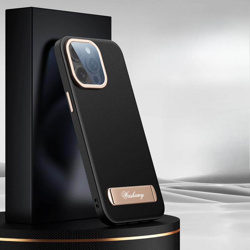 

Кожаная подставка подходит для чехла для телефона Apple 15promax и полной защиты объектива iPhone14/13 Бизнес-набор iPhone 16 Pro max 6.9 inch