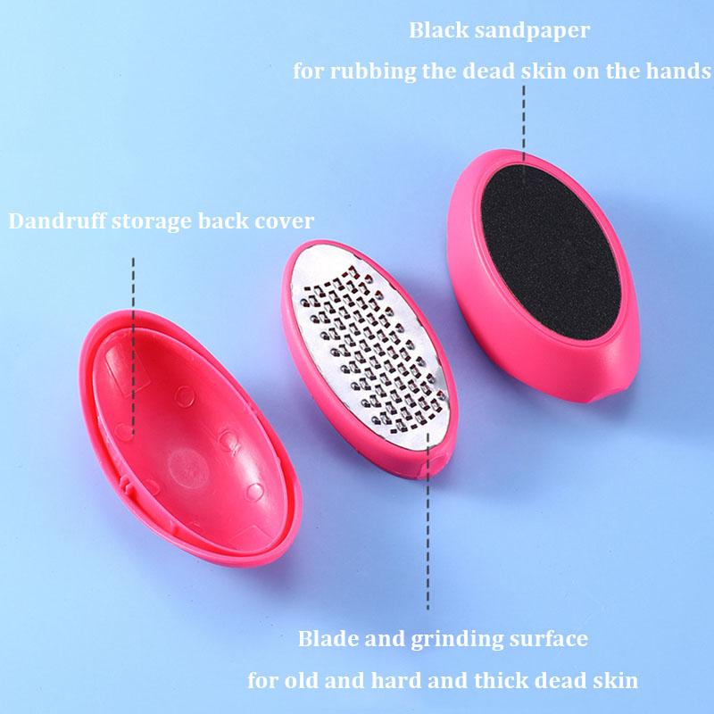 1 Stück Pediküre Fußpflege Werkzeug Fußfeile Peeling Hornhaut Nagelhautentferner Heimgebrauch Edelstahl Massagepflege Ovale Eiform