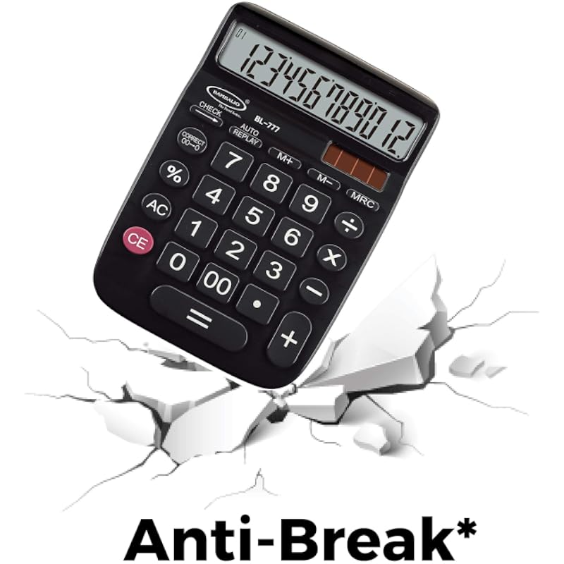 Bambalio 12 Digits BL-777 Electronic Calculator (Black) 3 Years Warranty.