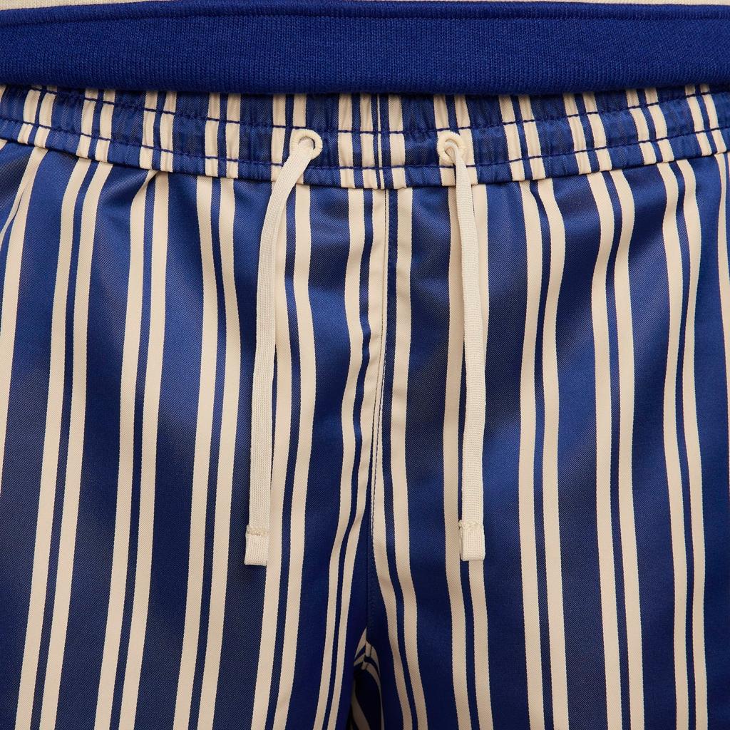 Nike X Bode Astro Grabber SS24 Striped Elastic Mid-Waist Fitted Warm Casual Shorts Unisex Bottoms Blue White FJ0206-122