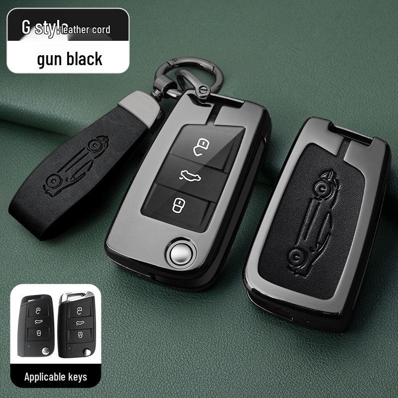 Volkswagen Key Case for New Sagitar, Lavida Plus, Tayron, Tuon, Tiguan L, Bora, and Magotan - Metal Shell