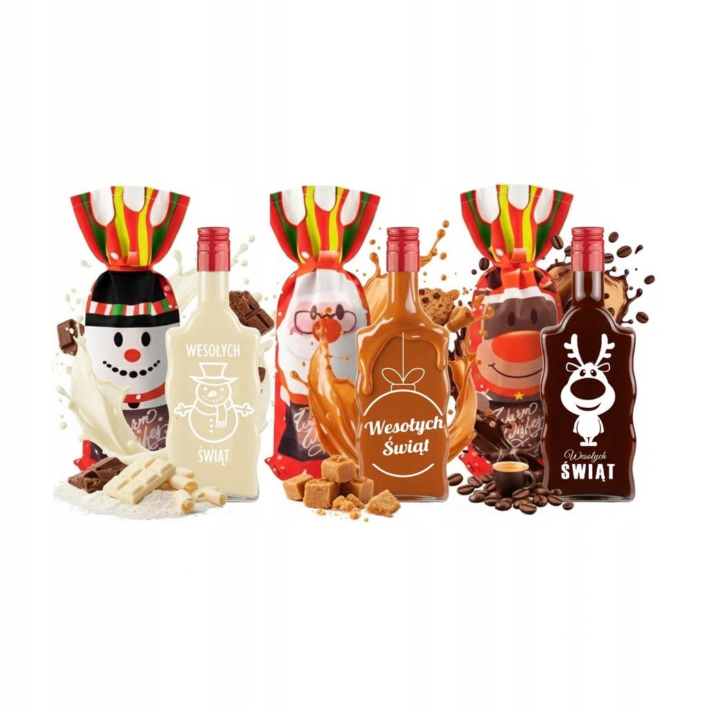 SET: WAVE BOTTLE WITH PRINT + CHRISTMAS BAG Gift Wrapping
