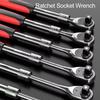 1/4 3/8 1/2 Inch Retractable Ratchet Set Drive Rotating Ratchet Reversible Drive 72 Tooth Socket Wrench Mechanical Tool