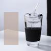 Shangqi Portable Glass Coffee Cup with Lid and Straw