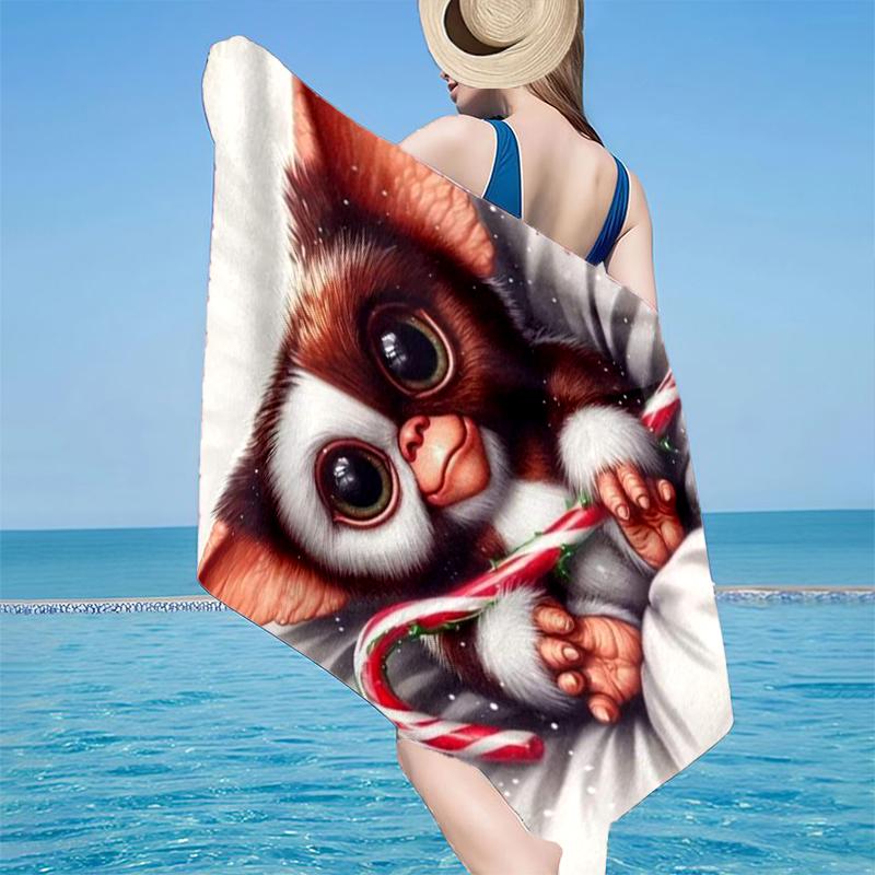 Mysterious Little Monster Beach Towel, Super Soft Microfiber, Gift for Her/Him, Birthday, for Pool, Beach, Travel, Home Decor Fan gifts