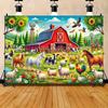 Fundal banner cu tematică animale de fermă cu text personalizabil pentru petrecerea de ziua copiilor decorare baby shower fundal accesorii