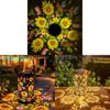 Sonnenblumen-Solar-Gartenleuchte mit Metallskulptur für die Außendekoration des Gartens