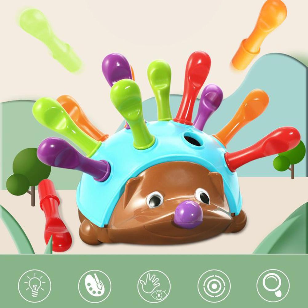 Sensory Hedgehog Toys Toddler Hedgehog Fine Motor Toys Baby Preschooler Educational Sensory Travel Toys for Age 1 2 3 4 Year