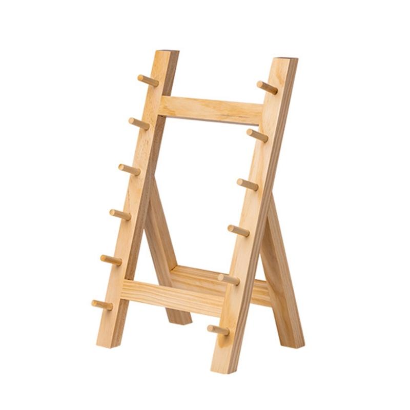 Wooden Cutter Display Stand Multipurpose Cutter Storage Rack with Multi Layer Design for Home Kitchens and Restaurants