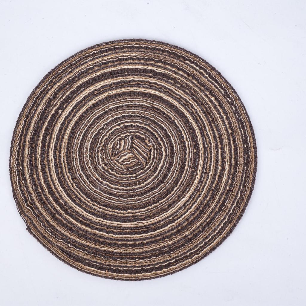 Japanese-Style Cross-Stitch Round Coaster, 11cm - Decorative Anti-Scald Heat Pad