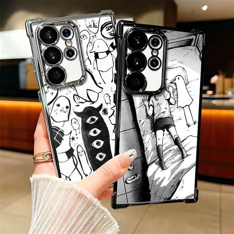 Oyasumi Punpun Anime Soft Phone Case For Samsung Galaxy S26 Ultra S25 Edge S24 FE S23 Plus S22 S21 + S20 Plating Anti-Fall Funda
