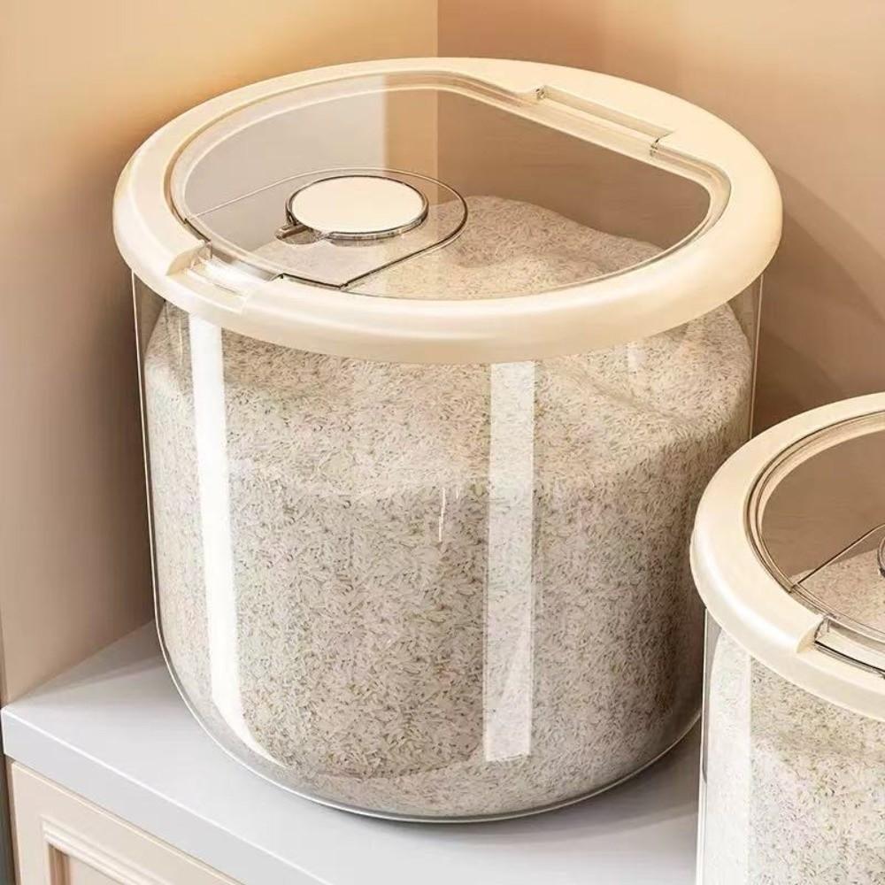Moisture-proof Kitchen Storage Bin Clear Airtight Storage Bucket New Grain Storage Bin Home Use