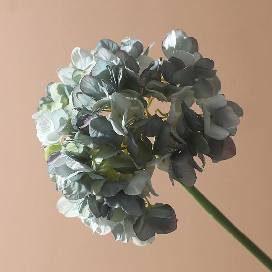 Real Touch Hydrangea Artificial Flowers Full Faux Hydrangea Flower with Stem Lifelike Large Fake Silk Flowers for Home Party Floral Arrangements