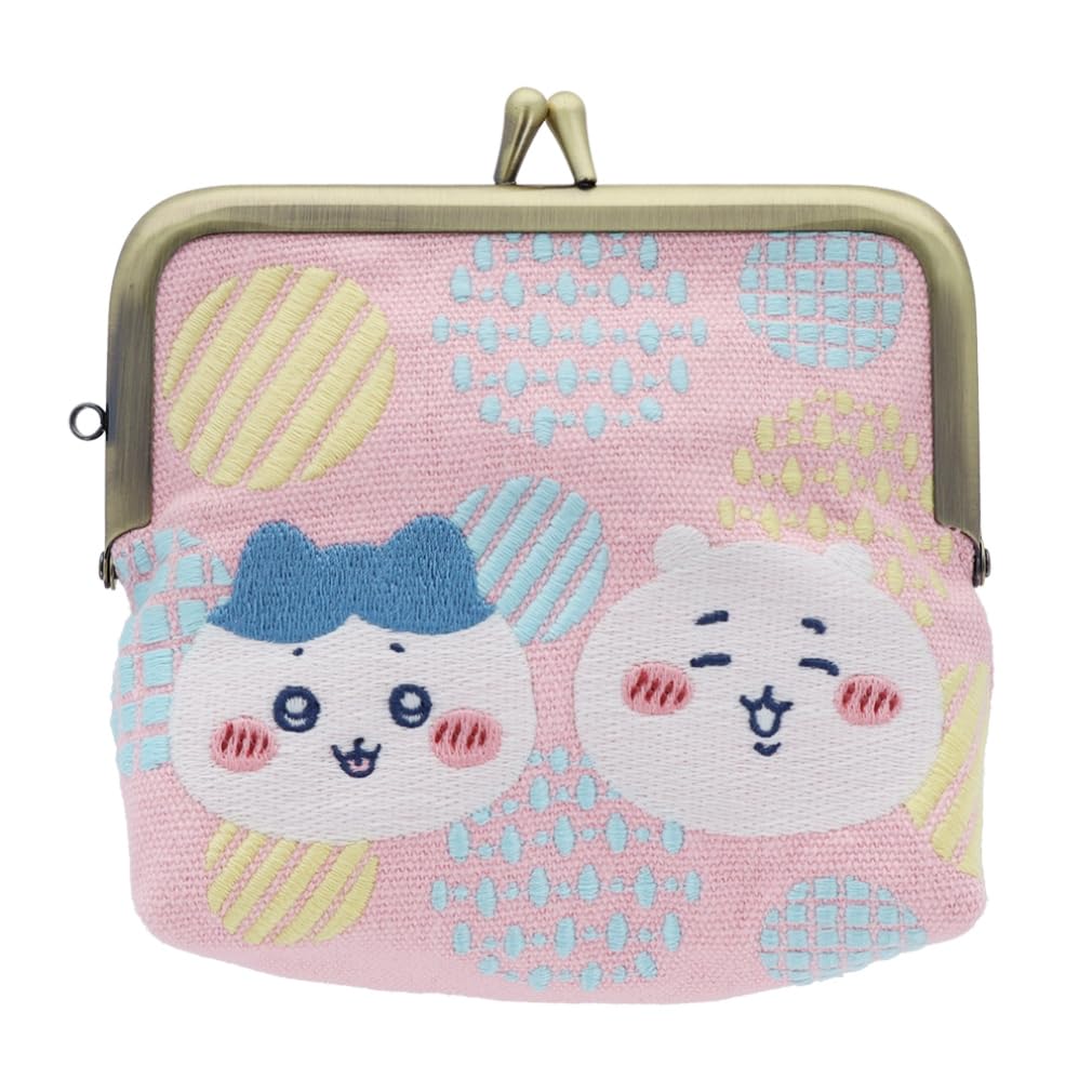 

Sunstar Stationery Chiikawa Mini Pouch with Embroidered Clasp and Hachiware S2323583 Pattern,