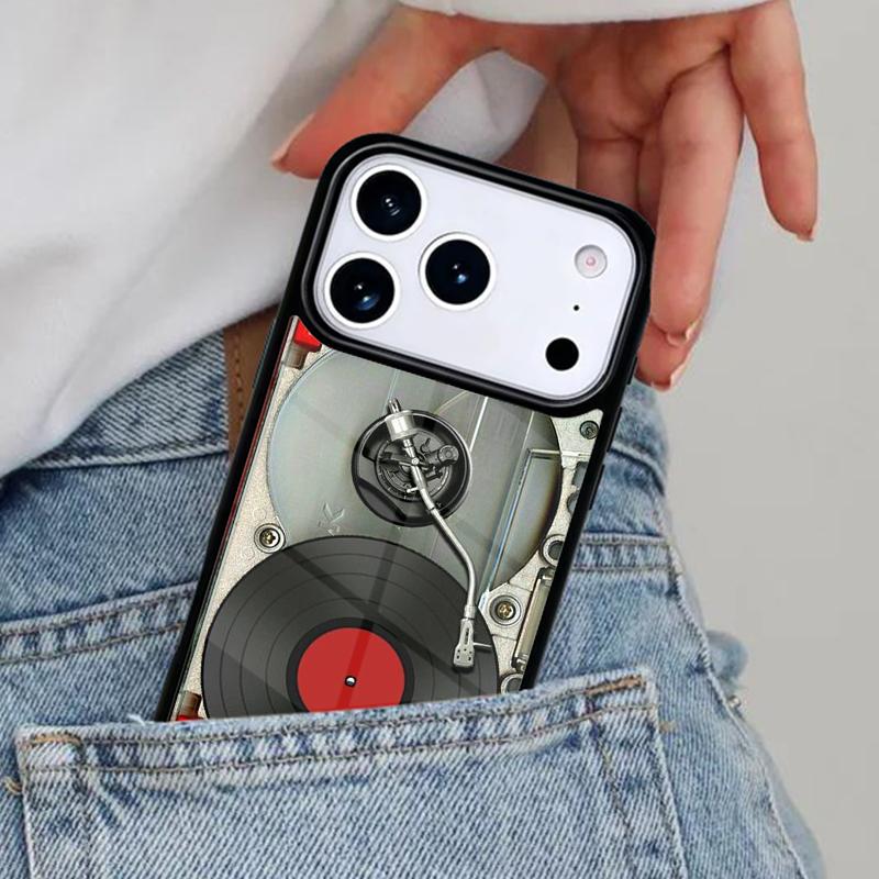 Vinyl DJ Record Art Phone Case for iPhone 17ProMax 12 13 14 15 16e 17 Pro Max Plus Air Cover