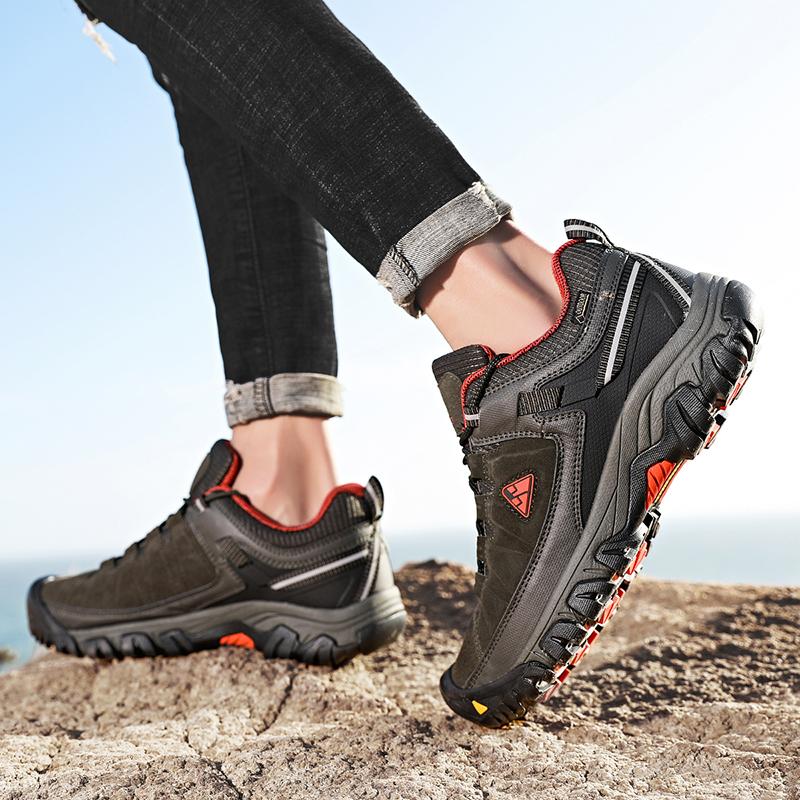 Buty Turystyczne Męskie Zamszowe Buty Outdoor Odporne na Ścieranie Męskie Trekkingowe Chodzenie Polowanie Taktyczne Sneakersy