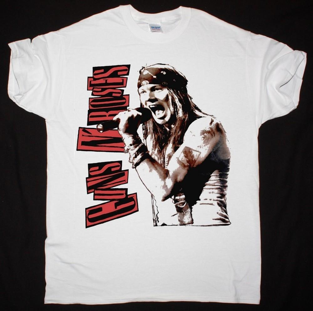 GUNS N ROSES GET IN THE RING  WHITE T-SHIRT  TARIFFS INCLUDED Unisex T-Shirt XXXL