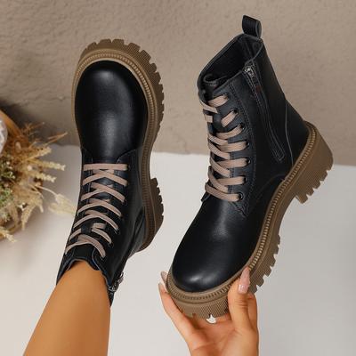 Martin Stiefel Damen neue gebratene Straße Frühling und Herbst warme Damenstiefel dicksohlige dünne kurze Stiefel Einzelstiefel Tide