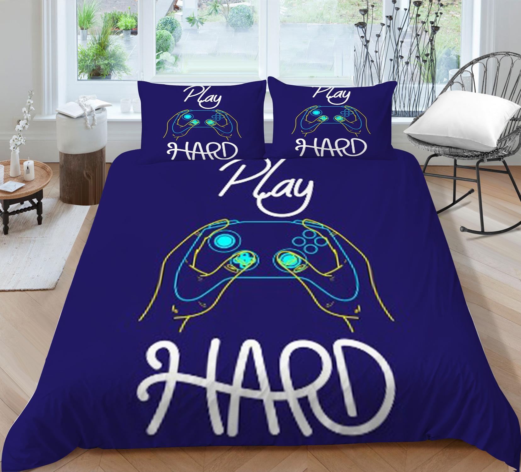 

Game Handle Duvet Cover Set For Boy Kids Teen Bedding Set Twin Size Print Playing Game Equipment Quilt Cover Wiht Pillowcases (135x200cm)
