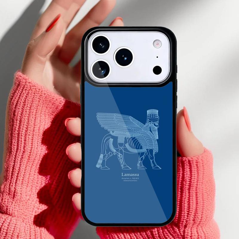 Lamassu Assyrian Winged Lion Phone Case for iPhone 17 16 15 14 13 Pro Max Back Cover for 12 11 Pro Coque