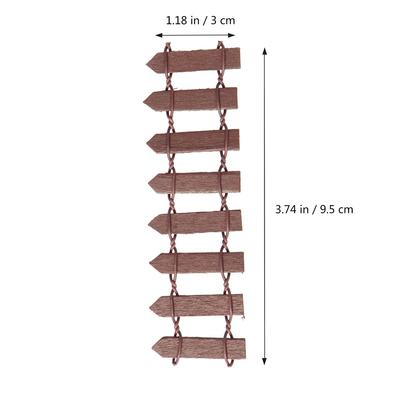 Mini Wood Fence Micro Landscape Decoration Flexible Border Pieces for Fairy Garden Christmas Tree Picket Fence Decoration Bonsai