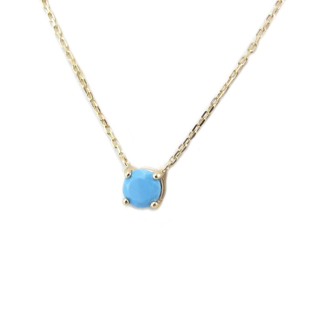 Les Trésors De Lily [P4363] - Gold Plated Necklace 'Essentiel' Turquoise Gold - 45 Cm 6 Mm