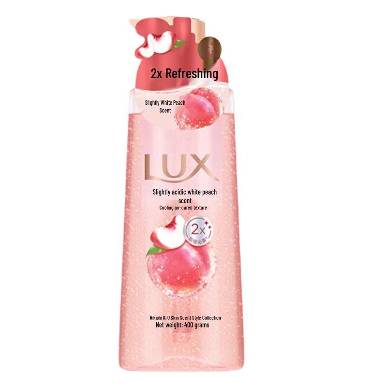 Lux White Peach Scent Bubble Refreshing Shower Gel