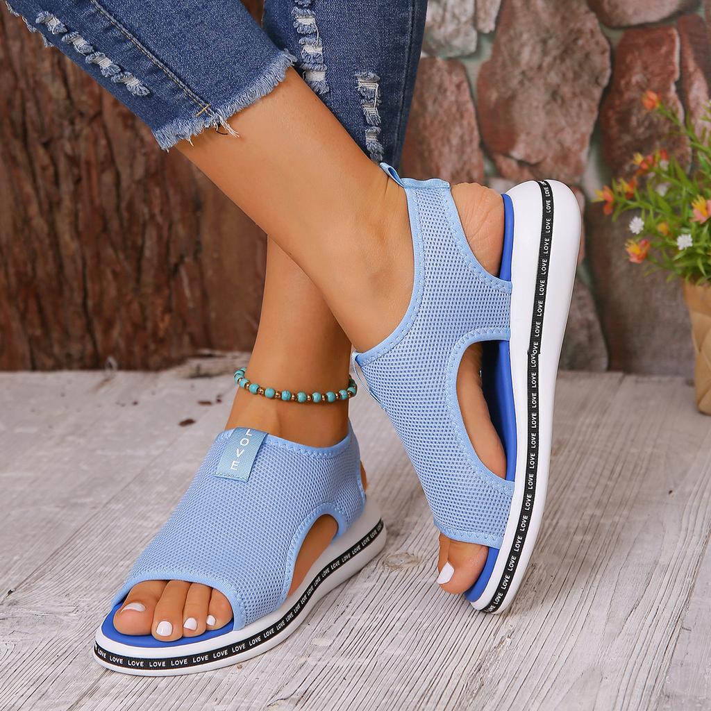 Summer new European and American large-size fly-woven sandals
