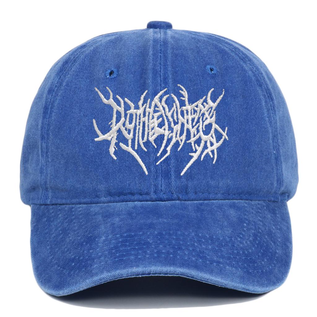 Visors Embroidery Baseball Caps Adjustable Gothic Street Punk Distressed Faded Cap Hip-hop Sunscreen Hats