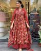 Women Designer Anarkali Kurta Pant Dupatta Set Indian Bollywood Salwar Suit Dress