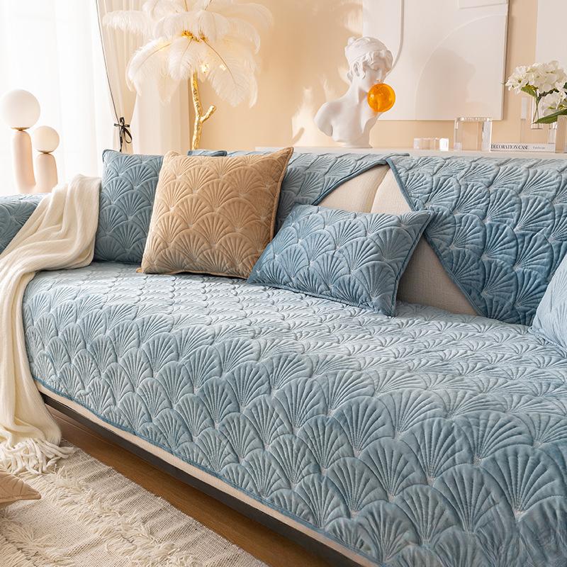 Nordic Sofa Cushion Simple Modern Winter Short Plush Non-Slip Cushion Four Seasons Universal Leather Sofa Cover Cover Cloth
