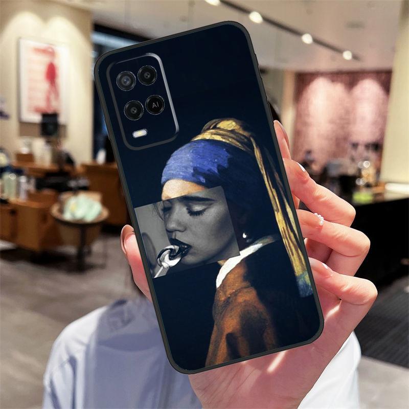 Famous Aesthetic Statue Case For Oppo A94 A54 A40 A60 A80 A98 A78 A18 A38 A58 A16 A76 A96 A17 A77 A74 A57S A15 Cover